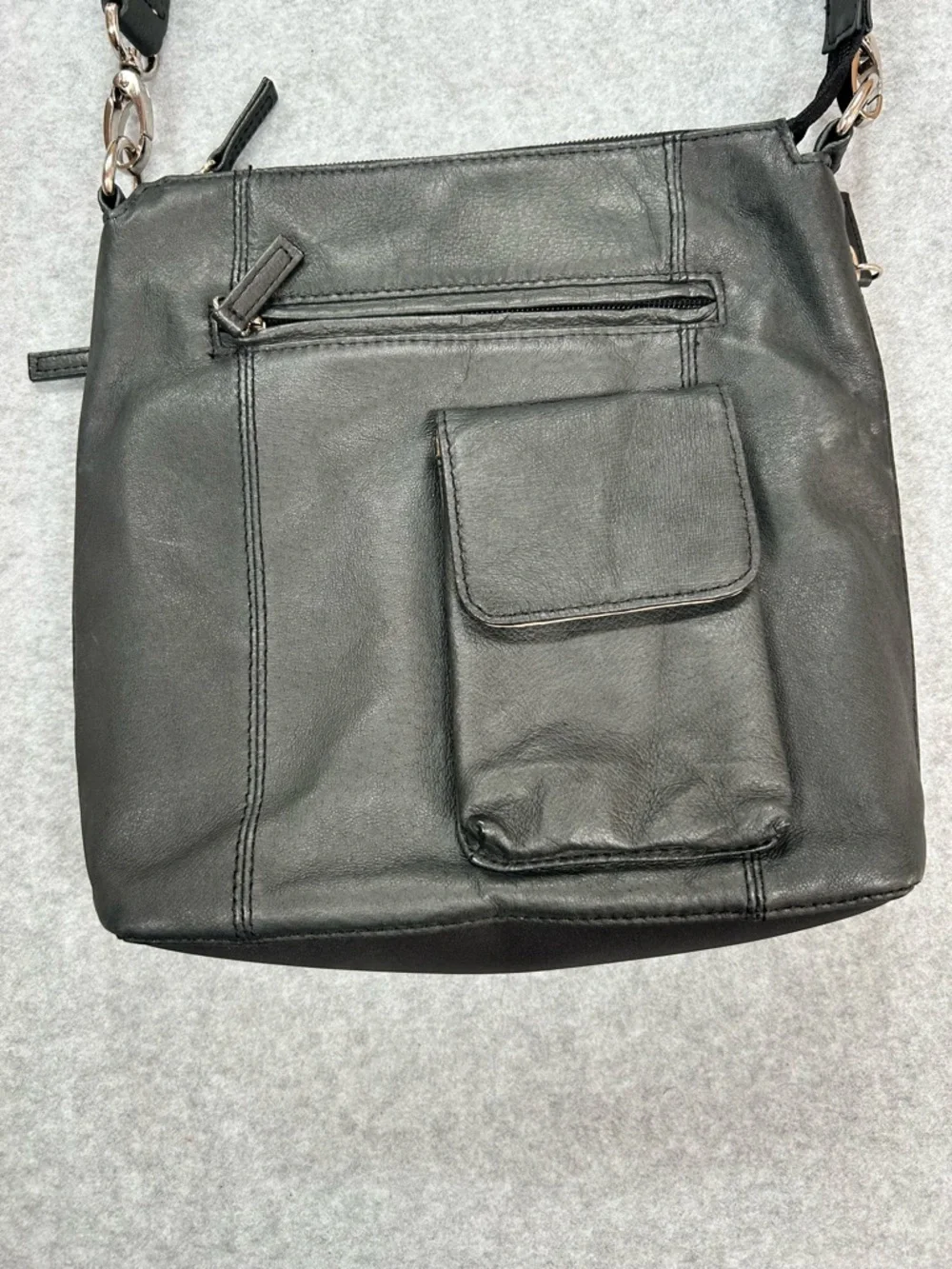 Gun‎ Tote’n Mamas Black Leather Crossbody Bag Concealed Carry Purse